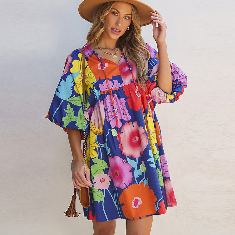 Multi Colour Swing Dress
