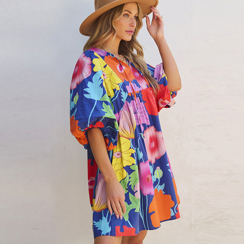 Multi Colour Swing Dress