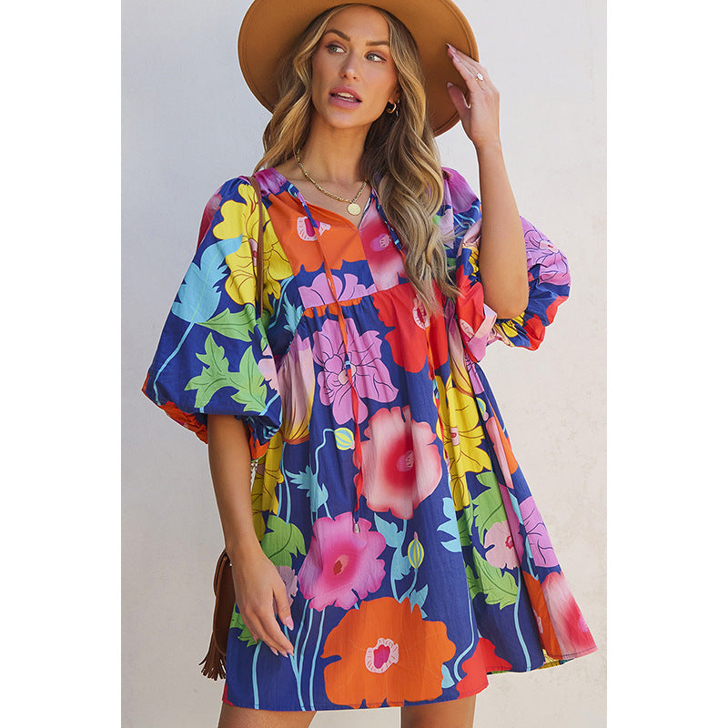 Multi Colour Swing Dress