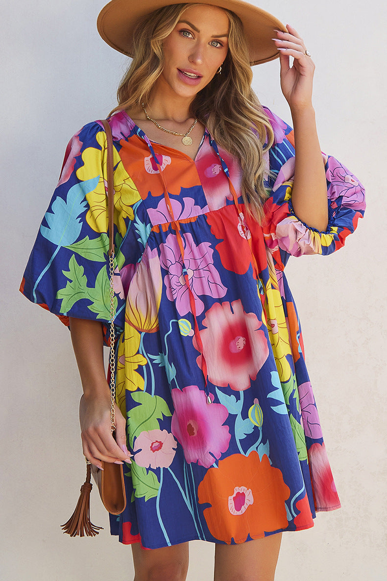 Multi Colour Swing Dress