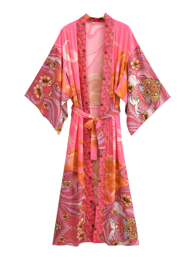 BOHO Moon Print Kimono
