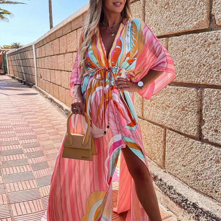 Boho Print Long Dress
