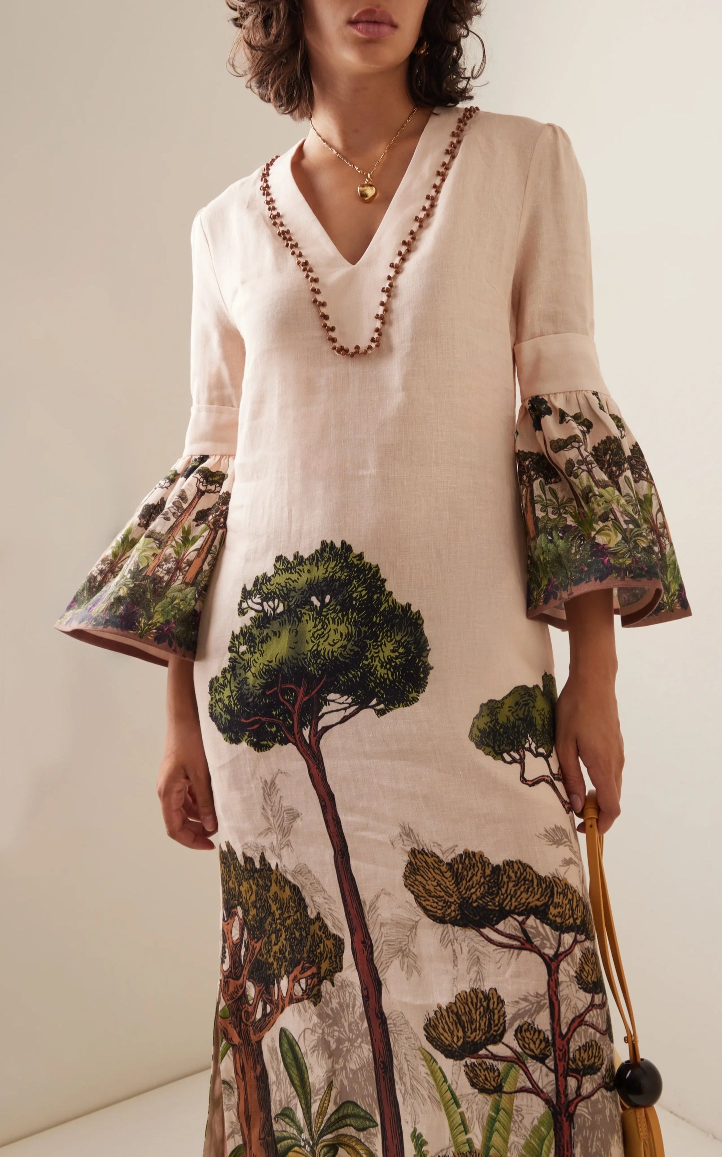 Floral Printed Evening Dress