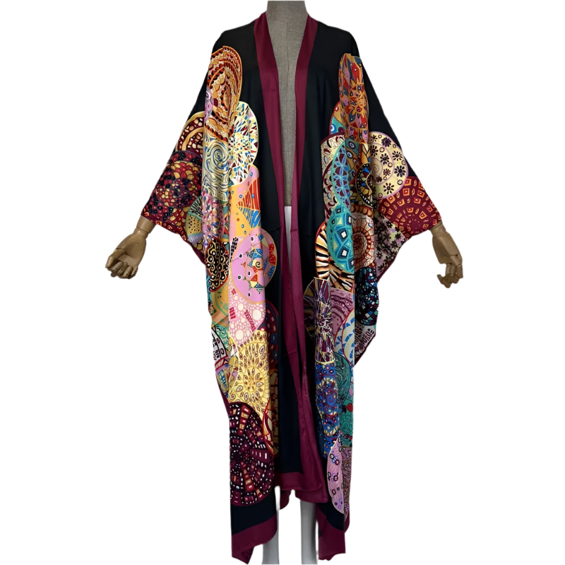 Classic bohemian print kimonos 2 piece sets