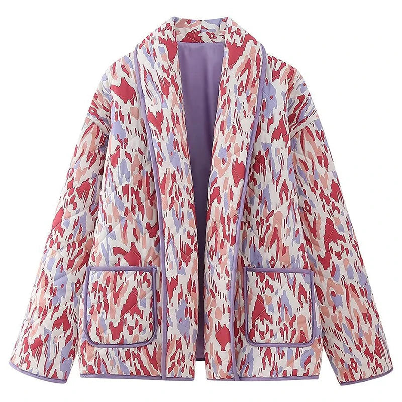 Geometric Print Casual Jacket