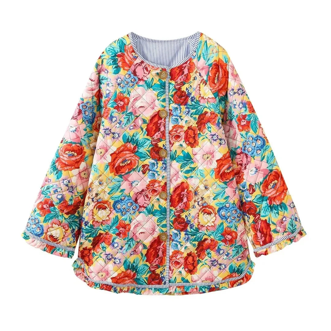 Women's Vintage Print Cotton Coat