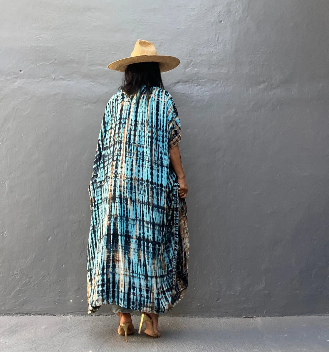 Best Selling. Women Black Tie Dye Kimono