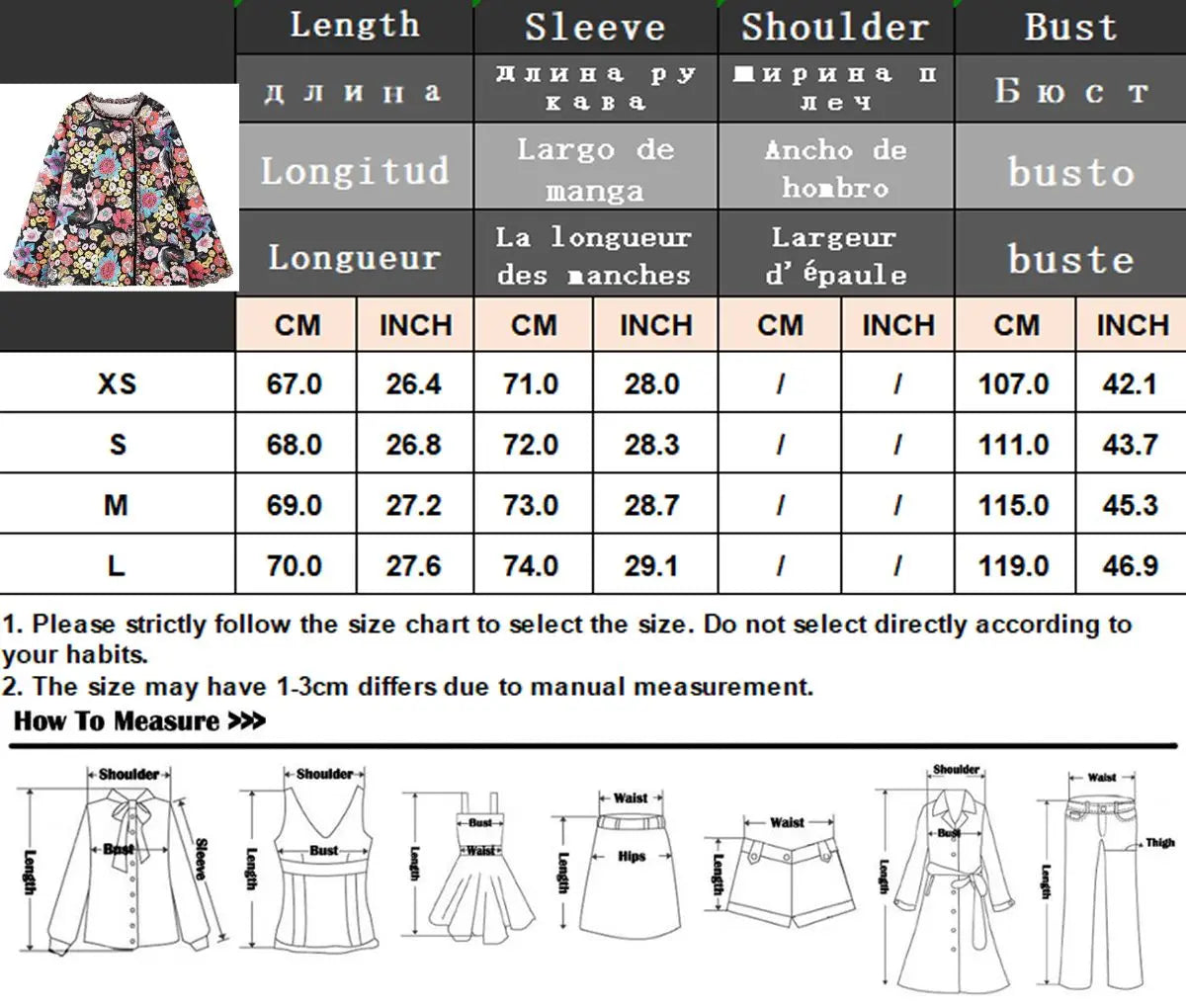 Women's Vintage Print Cotton Coat
