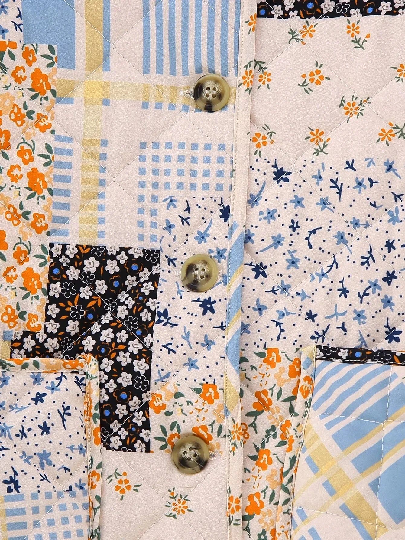 Women's Vintage Print Cotton Coat
