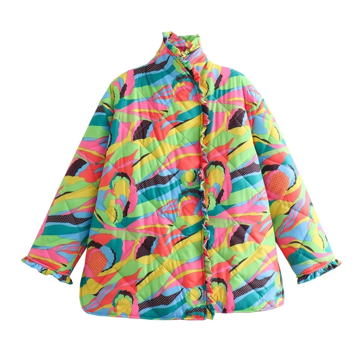 Women's Vintage Print Cotton Coat