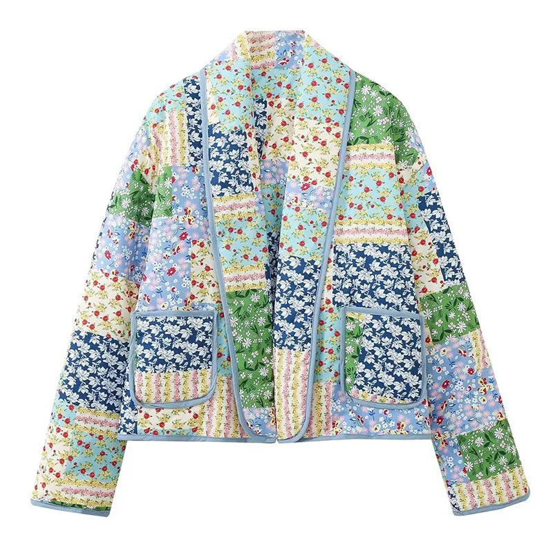Women's Vintage Print Cotton Coat