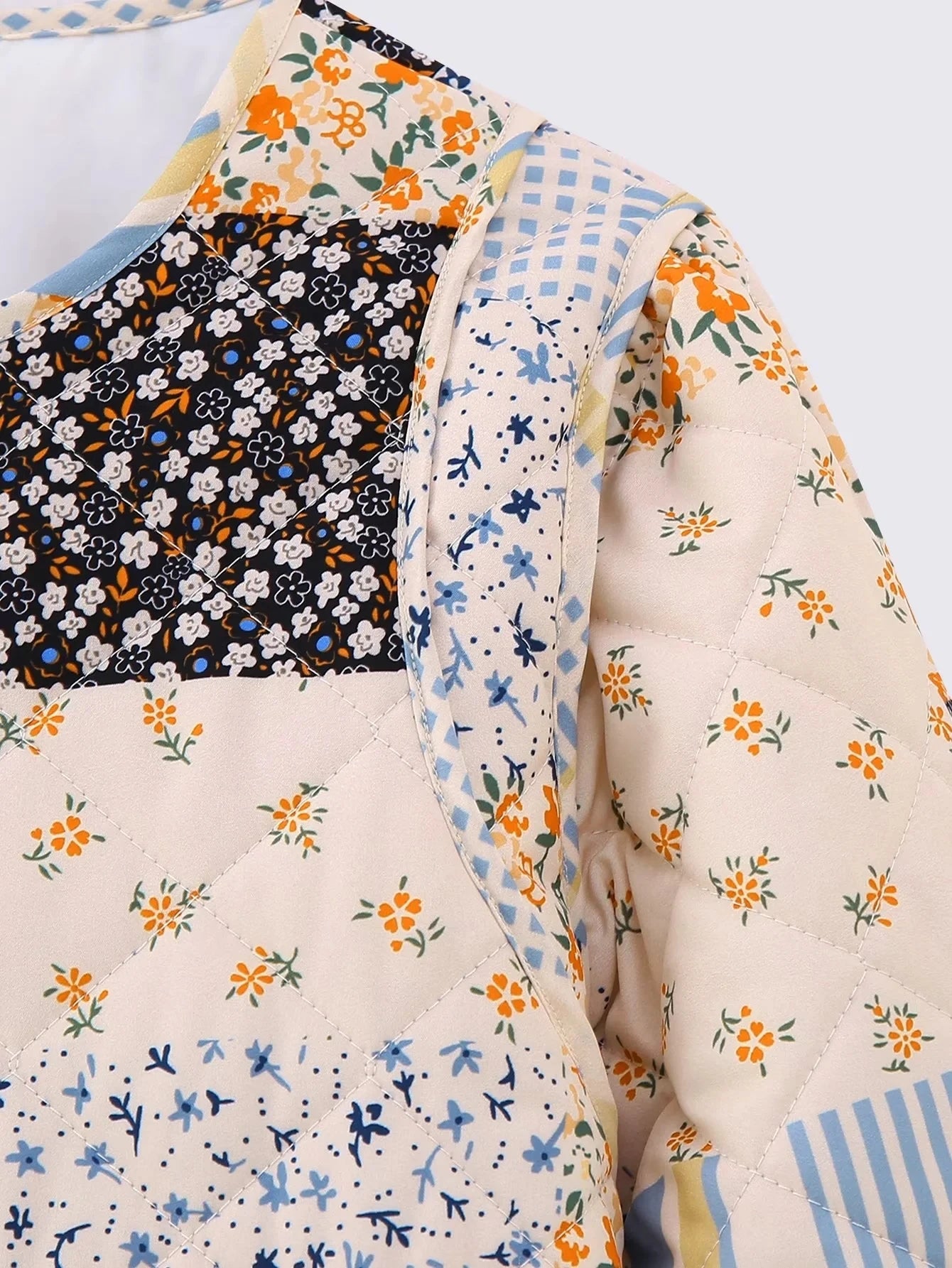 Women's Vintage Print Cotton Coat