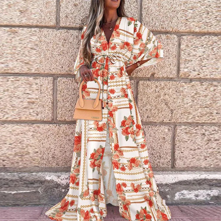 Boho Print Long Dress