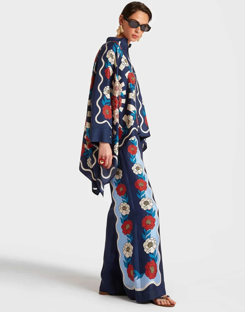 Vintage Print Pants Set