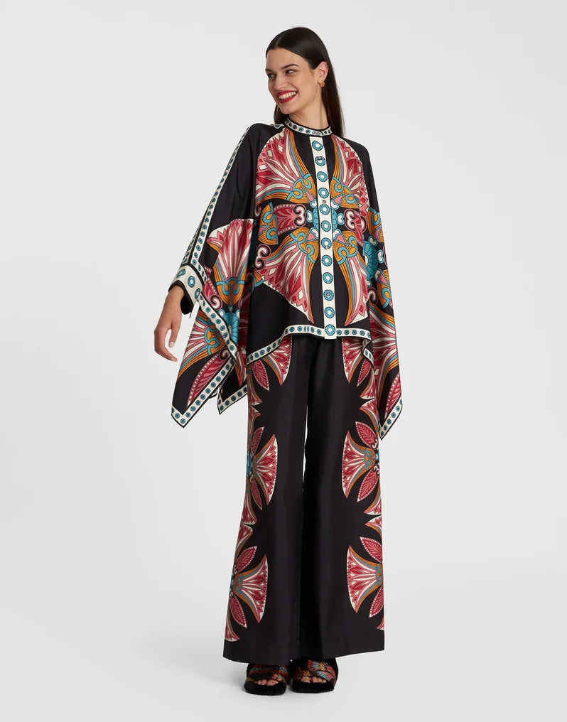 Vintage Print Pants Set