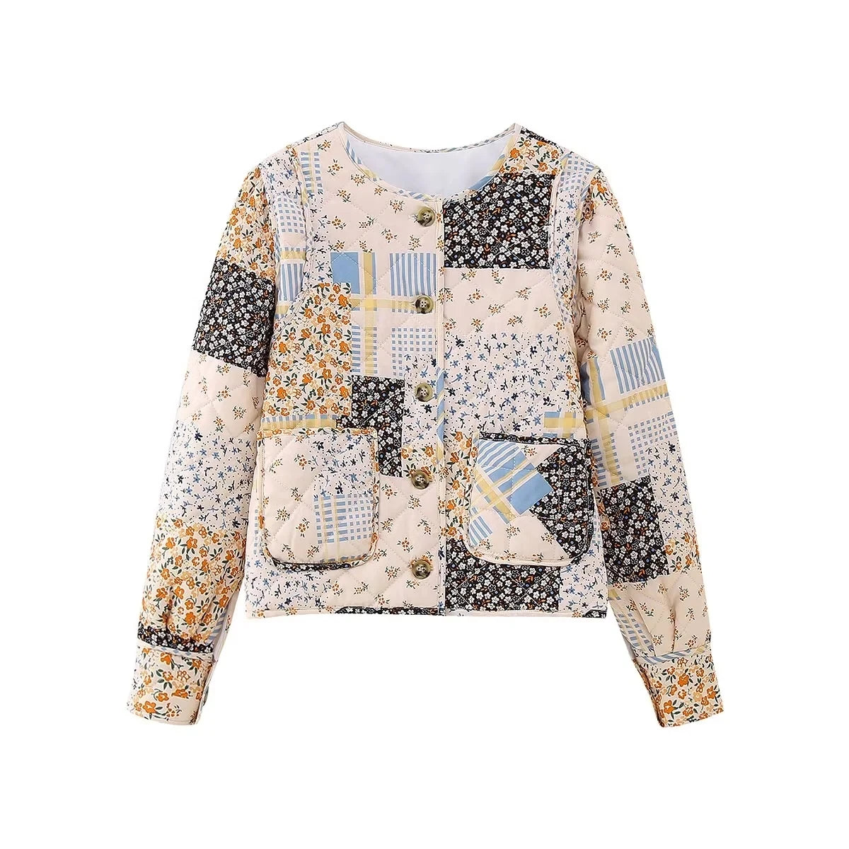 Women's Vintage Print Cotton Coat