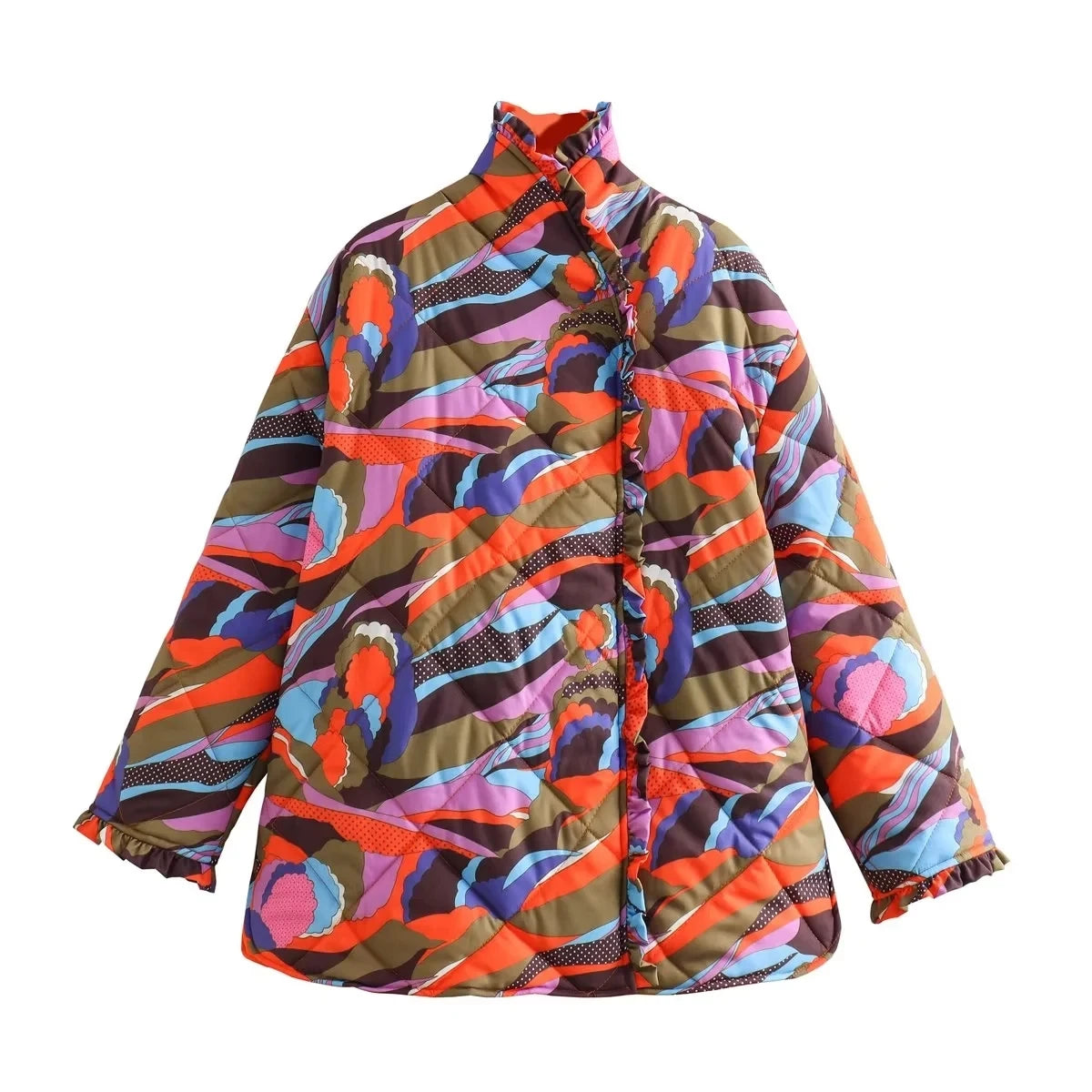 Women's Vintage Print Cotton Coat