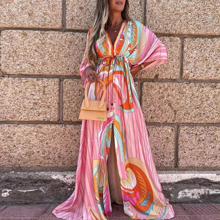 Boho Print Long Dress
