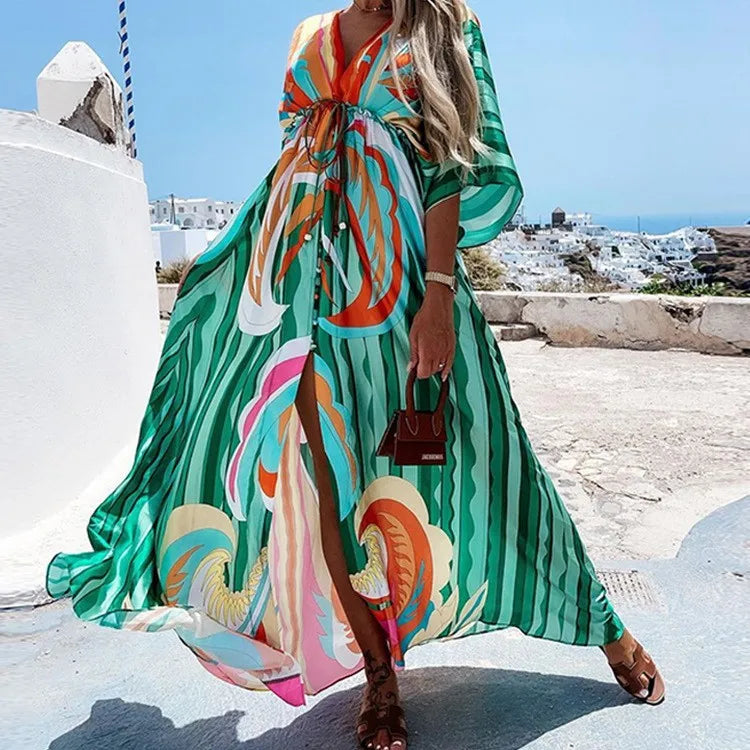 Boho Print Long Dress