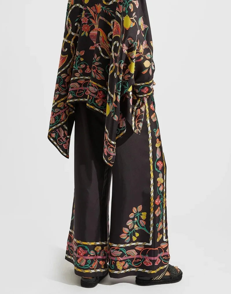Vintage Print Pants Set