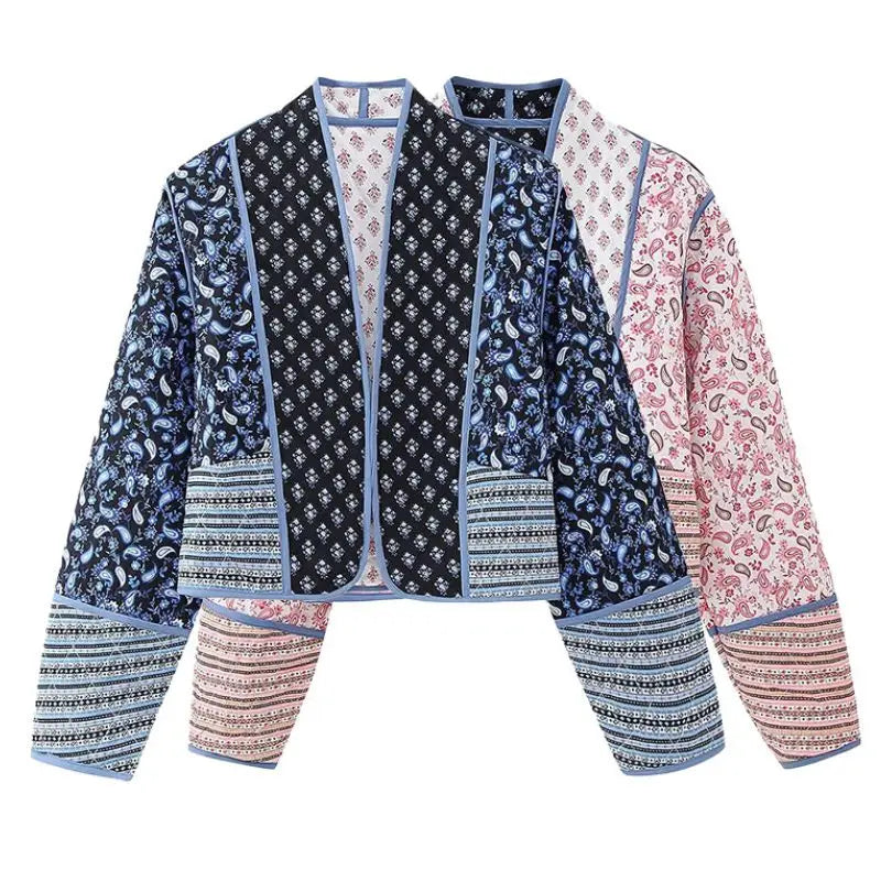 Women's Vintage Print Cotton Coat