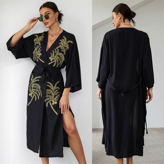 Black and gold kimono.