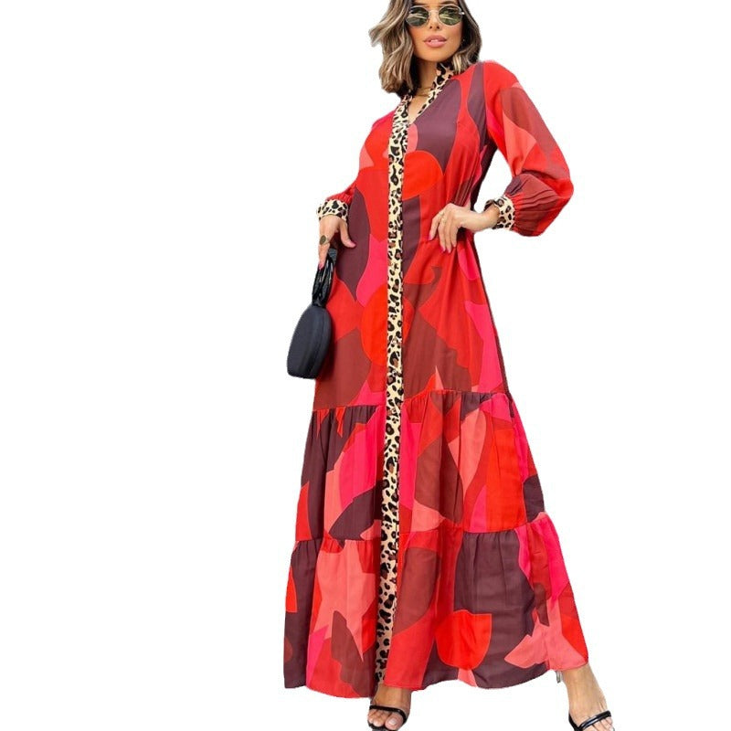 Fab Dress with leopard trim