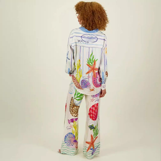 Stylish Two Peice/Graffitti Print