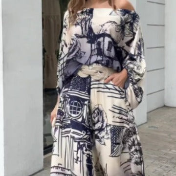 Stylish Two peice in Navy And White