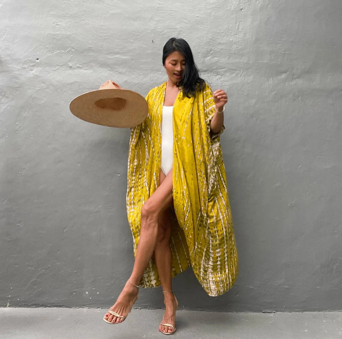 Best Selling. Women Black Tie Dye Kimono