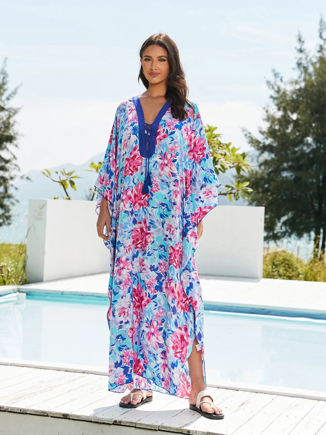 Flower Print Kaftan