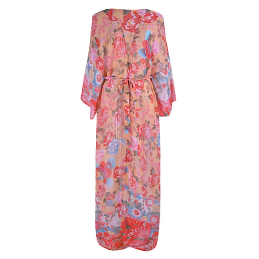 Ladies' Floral Printed Bohemian Kimono