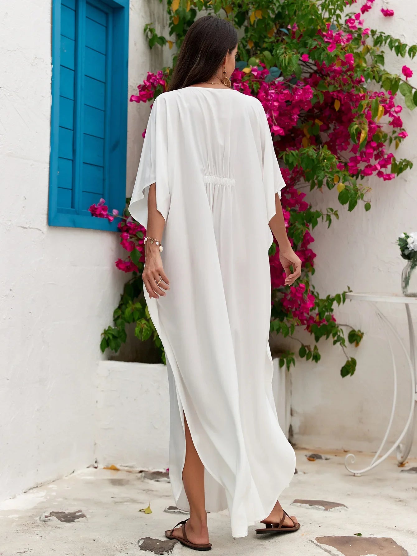 Plus Size Kaftan Black And White