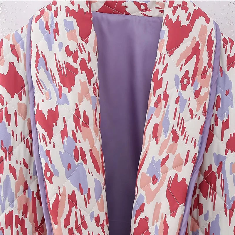 Geometric Print Casual Jacket