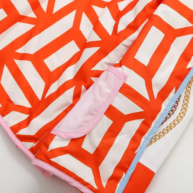 Geometric Print Casual Jacket