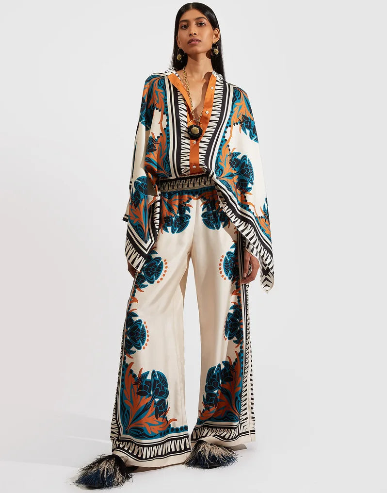 Vintage Print Pants Set