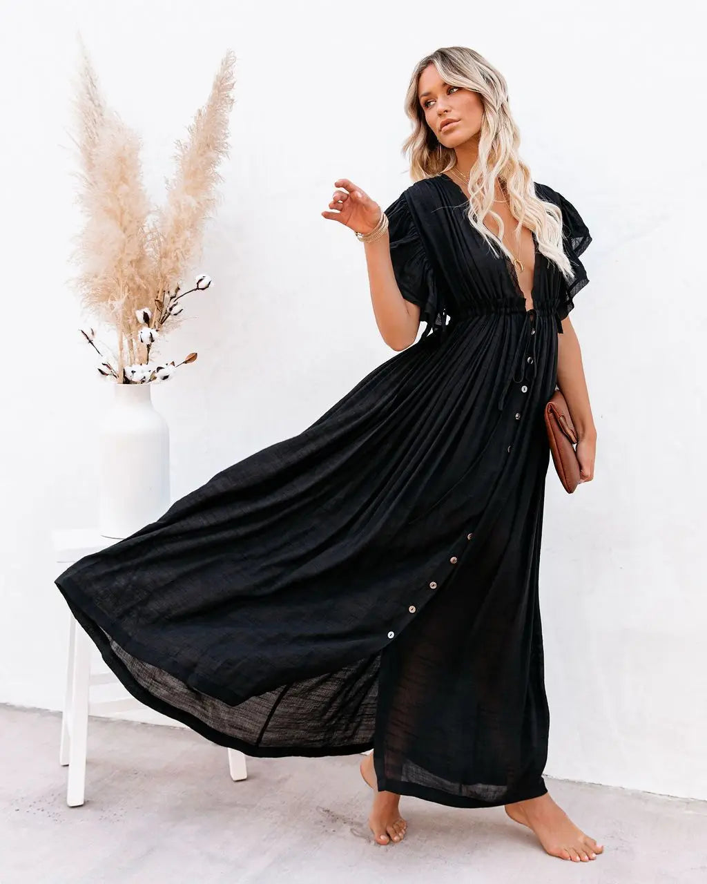 Kimono style boho dress