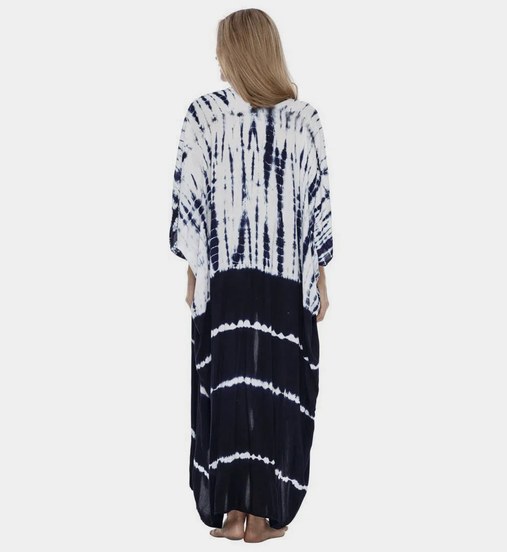 Best Selling. Women Black Tie Dye Kimono