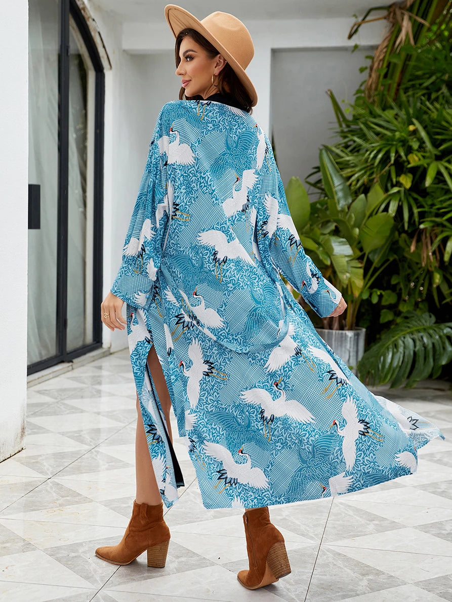 Crane Kimono