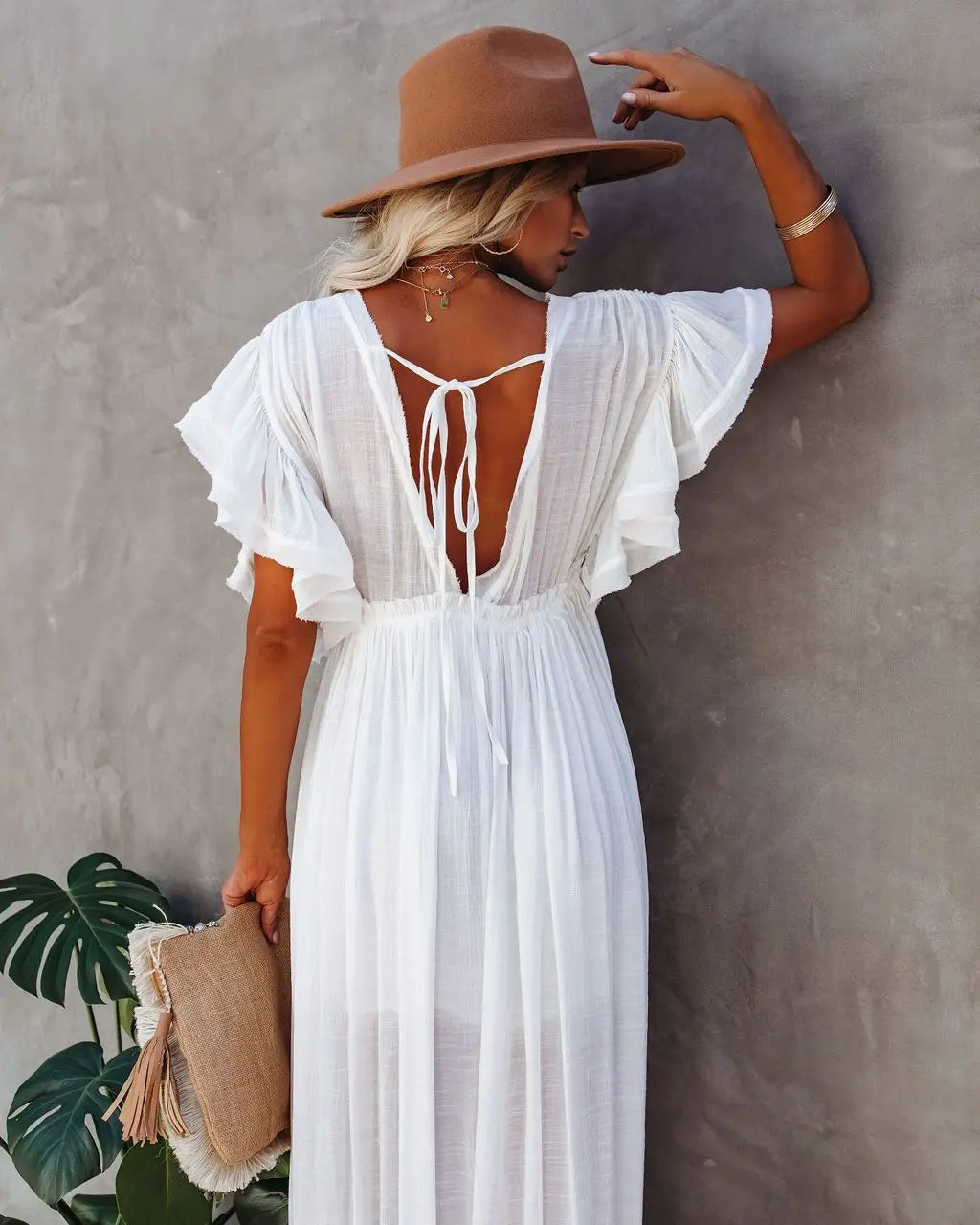 Kimono style boho dress