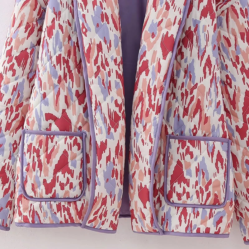 Geometric Print Casual Jacket