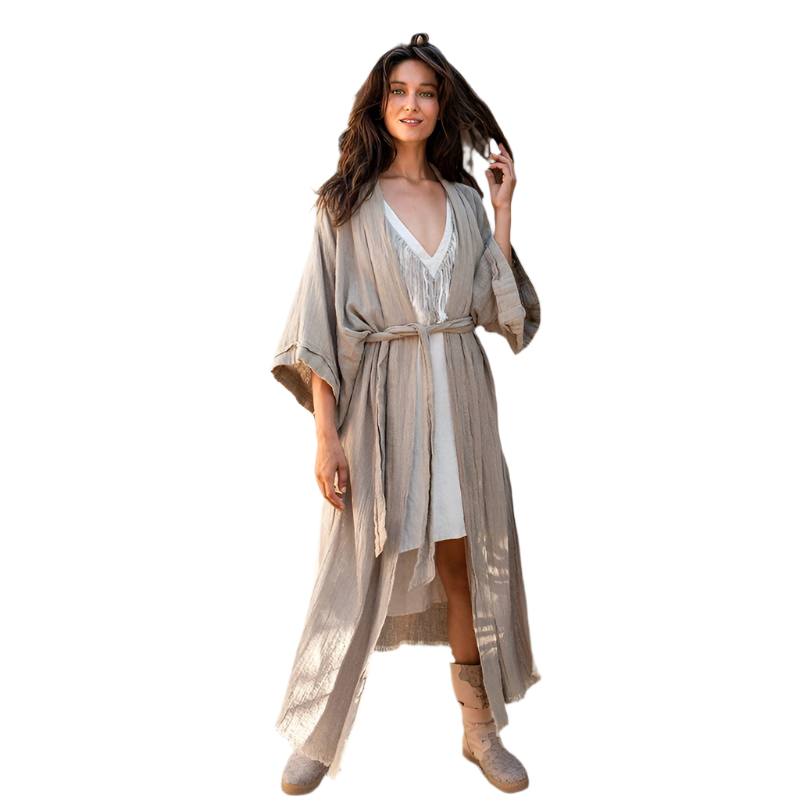Bohemian Style Linen Summer Coat