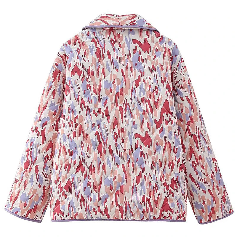 Geometric Print Casual Jacket