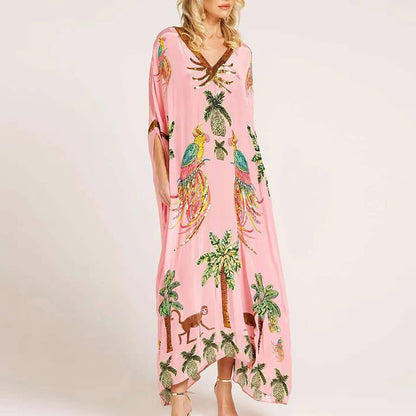 Pineapple Kaftan With Sequin Detail