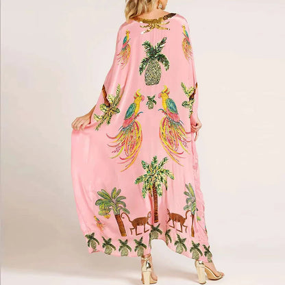 Pineapple Kaftan With Sequin Detail