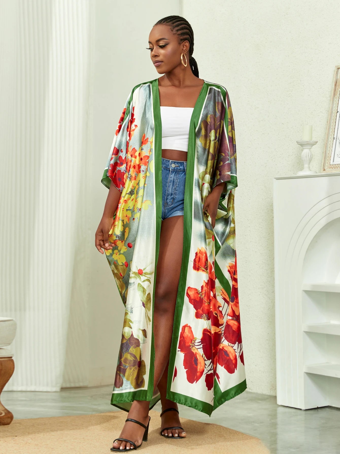 Plus Size Elegant Kimono