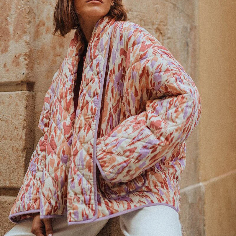 Geometric Print Casual Jacket