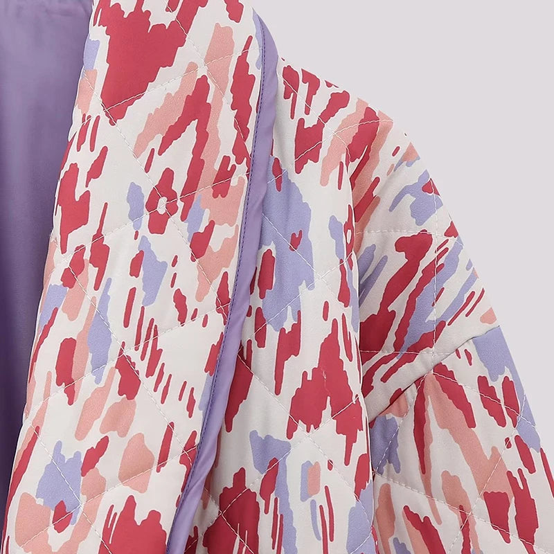 Geometric Print Casual Jacket