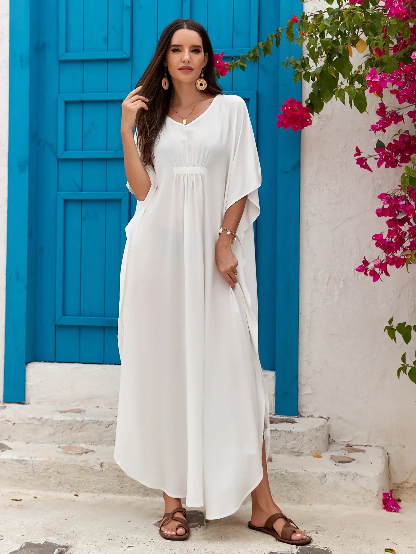 Plus Size Kaftan Black And White
