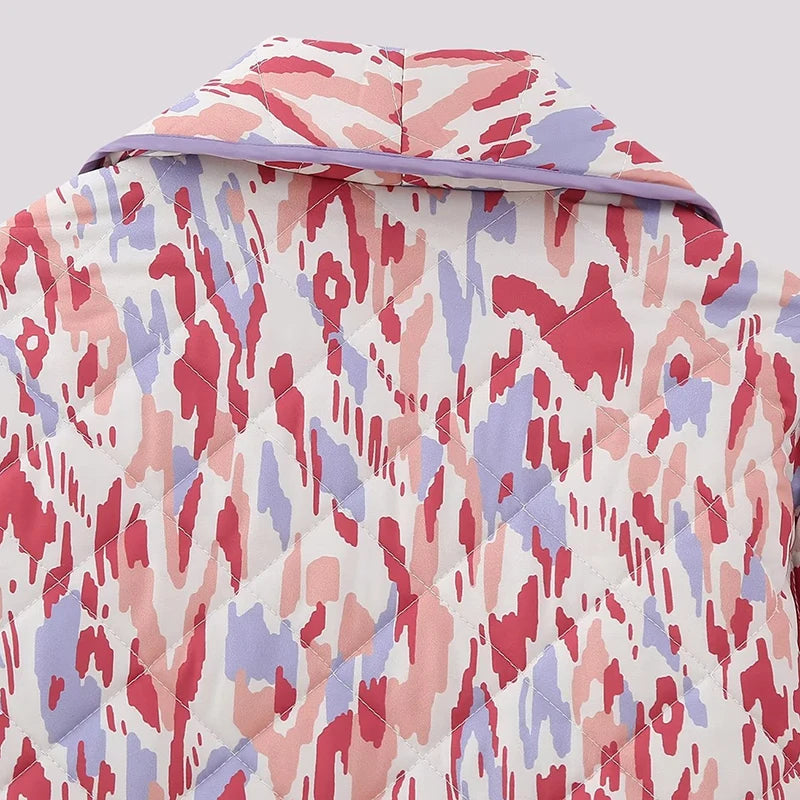Geometric Print Casual Jacket